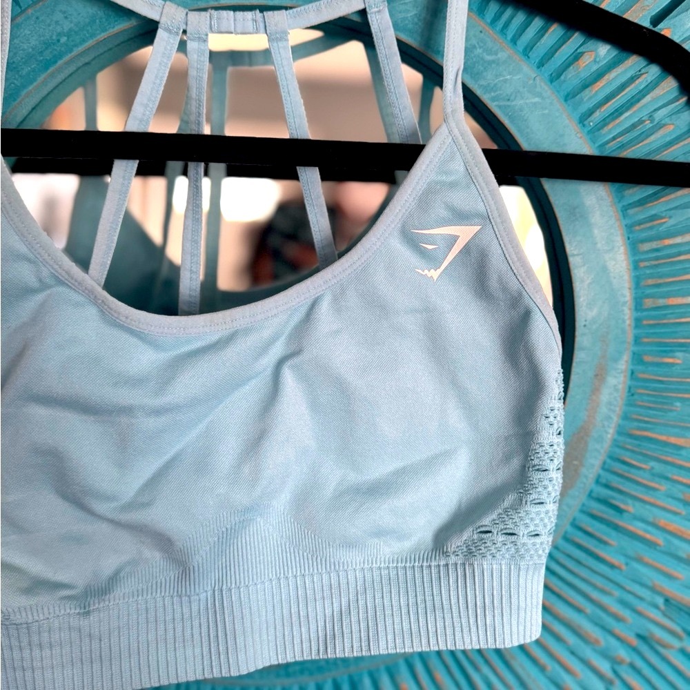 Gymshark Blue Strappy Sports Bra
